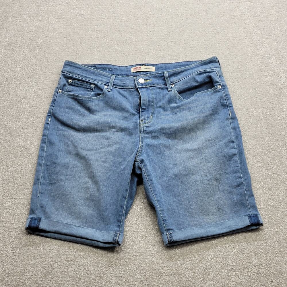 Copied - Levi Strauss Signature Bermuda Shorts Women’s 14 W32 Blue Denim Jorts
